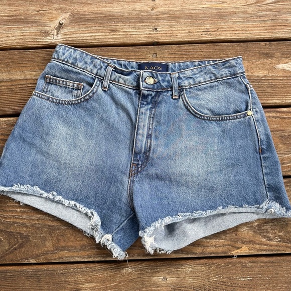 Kaos Pants - KAOS Women's Blue Denim Shorts